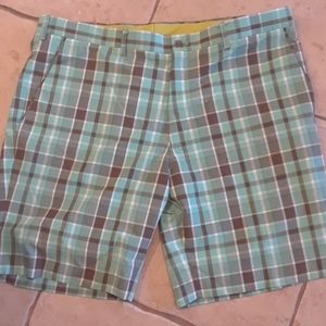 Men's Green plaid Golf Shorts